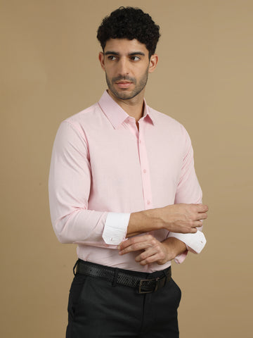 Pale Pink Subtle Sheen Super Soft Premium Linen Cotton Shirt