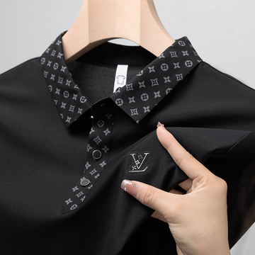Veritas Emblem Placket Polo T-Shirt