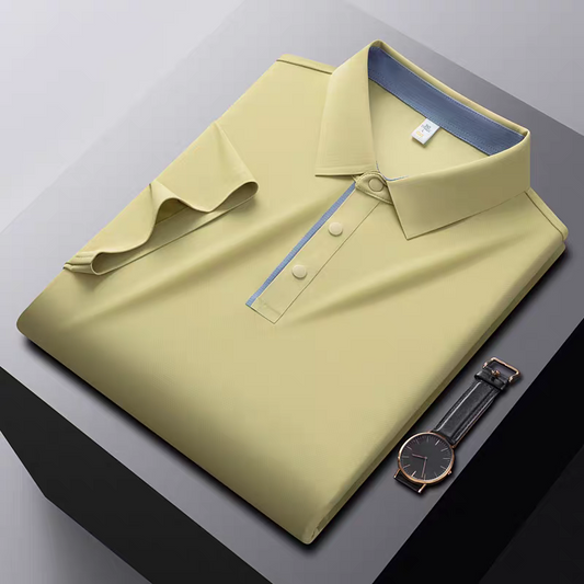 AeroLine Contrast Placket Luxe Polo T-Shirt