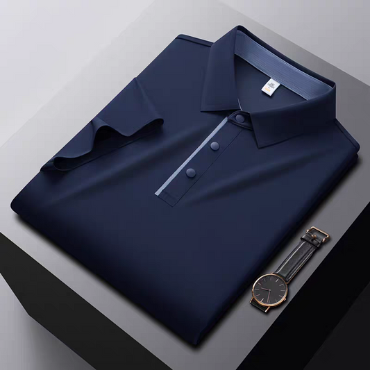 Midnight Edge Contrast Placket Polo T-Shirt