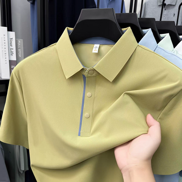 AeroLine Contrast Placket Luxe Polo T-Shirt