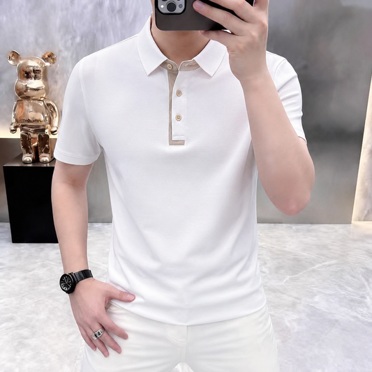 Ivory Edge Minimalist Polo T-Shirt