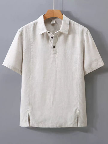 Sandstone Textured Collar T-Shirt