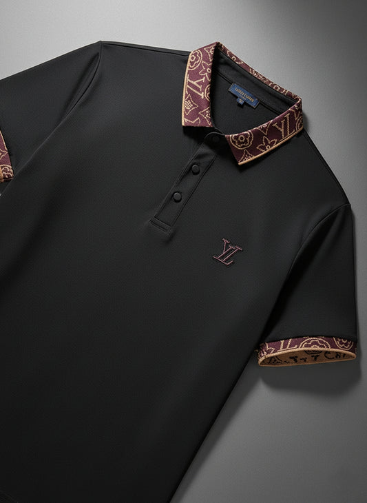 Ornate Trim Polo T-Shirt