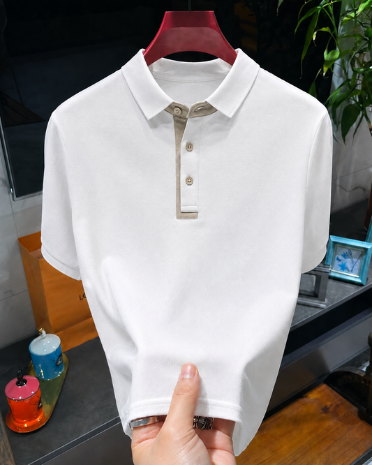 Ivory Edge Minimalist Polo T-Shirt