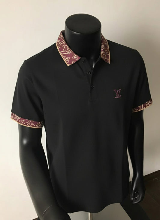 Ornate Trim Polo T-Shirt