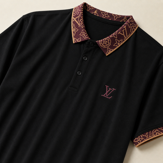 Ornate Trim Polo T-Shirt