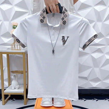 Signature Crest Trim Polo T-Shirt
