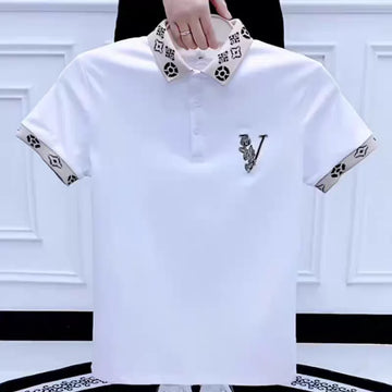 Signature Crest Trim Polo T-Shirt