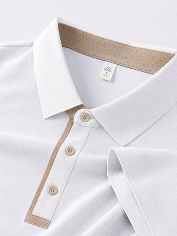 Ivory Edge Minimalist Polo T-Shirt
